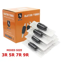 20 шт одноразовые смешанные размеры трубки для захвата татуировки 25 мм круглые Татуировки Ручка 3R 5R 7R 9R для татуировки татуировочная машинка иглы