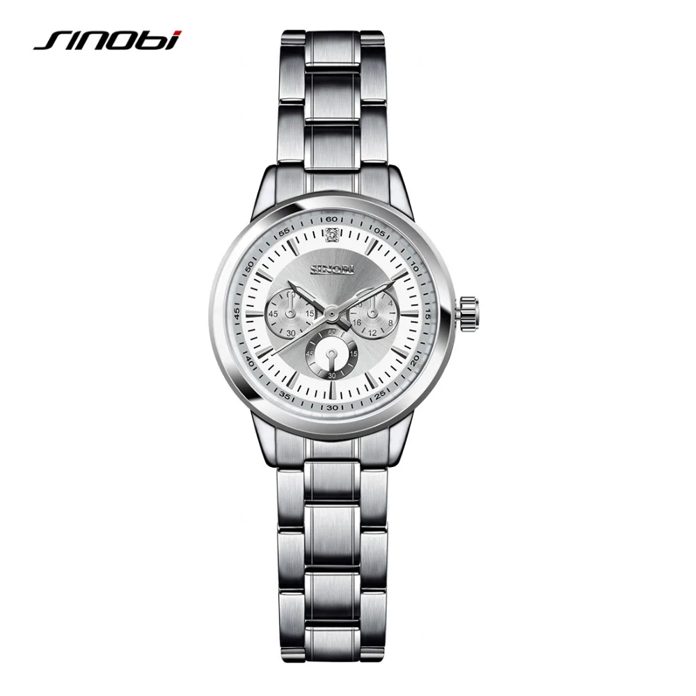 

SINOBI Women's Bracelet Fashion Steel Wrist Watches Luxury Brand Geneva Quartz Clock Ladies Wristwatch Relojes Mujer Saatler