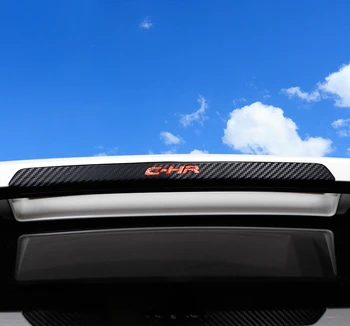 

1pcs Carbon Fiber Stickers Decals High Mounted Stop Brake Lamp Light Car for CHR C-HR with C-HR logo