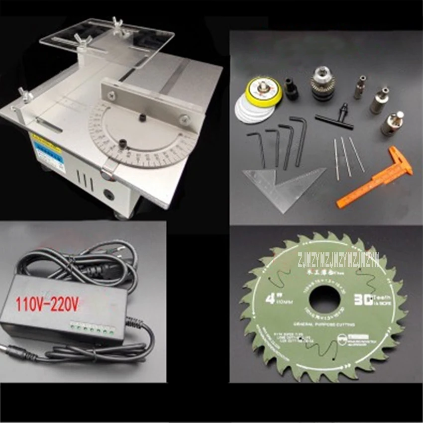 New Multifunction Mini Table Handmade Woodworking Bench Lathe Electric Saw High Precision Table Saw DC 24V 7000RPM 100W 1.5-10mm