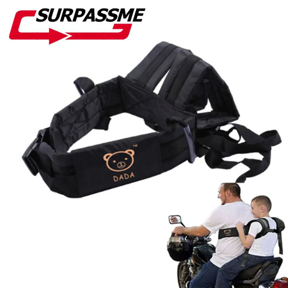 Kids Motorcycle Safety Belt Adjustable Electric Vehicle Safe Strap Carrier For Child Safe back