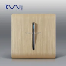 Free Shipping, Kempinski Luxury Wall Switch Panel, 1 Gang 1 Way Light Switch, Champagne Gold Color, C31 sereis, 110~250V