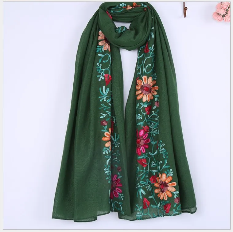 180*90 CMS Katun Viscose Syal Modis Selendang Bordir Syal Muslim Jilbab Baru Selendang Eceran Grosir-Internasional