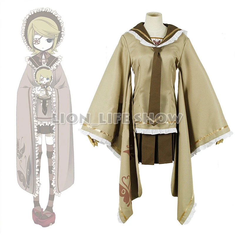 Vocaloid Senbonzakura Kagamine Rin кимоно Косплей Костюм с входящим комплектом| |