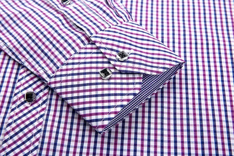 Эридан 2016 Для мужчин Классические Рубашки в клетку с длинным рукавом рубашка Для мужчин Бизнес Формальные Рубашки для мальчиков Для мужчин