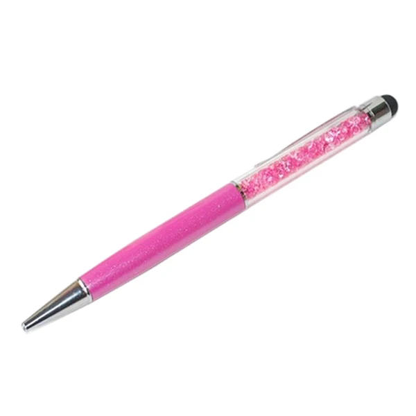2 in1 Crystal Writing Stylus Touch Screen Pen For IPhone IPad Samsung