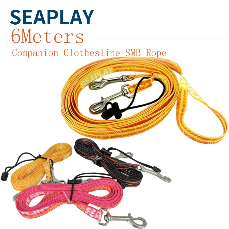 

Seaplay 6m Scuba Diving SMB Rope Double-Headed Stainless Steel Blot Snap Clip With Wear-Resistant Colorful Braided Rope