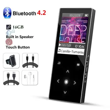 

HiFi Bluetooth4.2 MP3 Player With Speaker 1.8 Screen Music Player Lossless Audio MP3 FM Radio Voice Recording