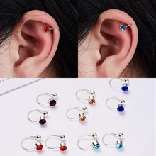 1 пара, клипсы в стиле панк-рок для женщин, Кристальные u-образные серьги-клипсы для ушей, серьги без пирсинга, массивные украшения