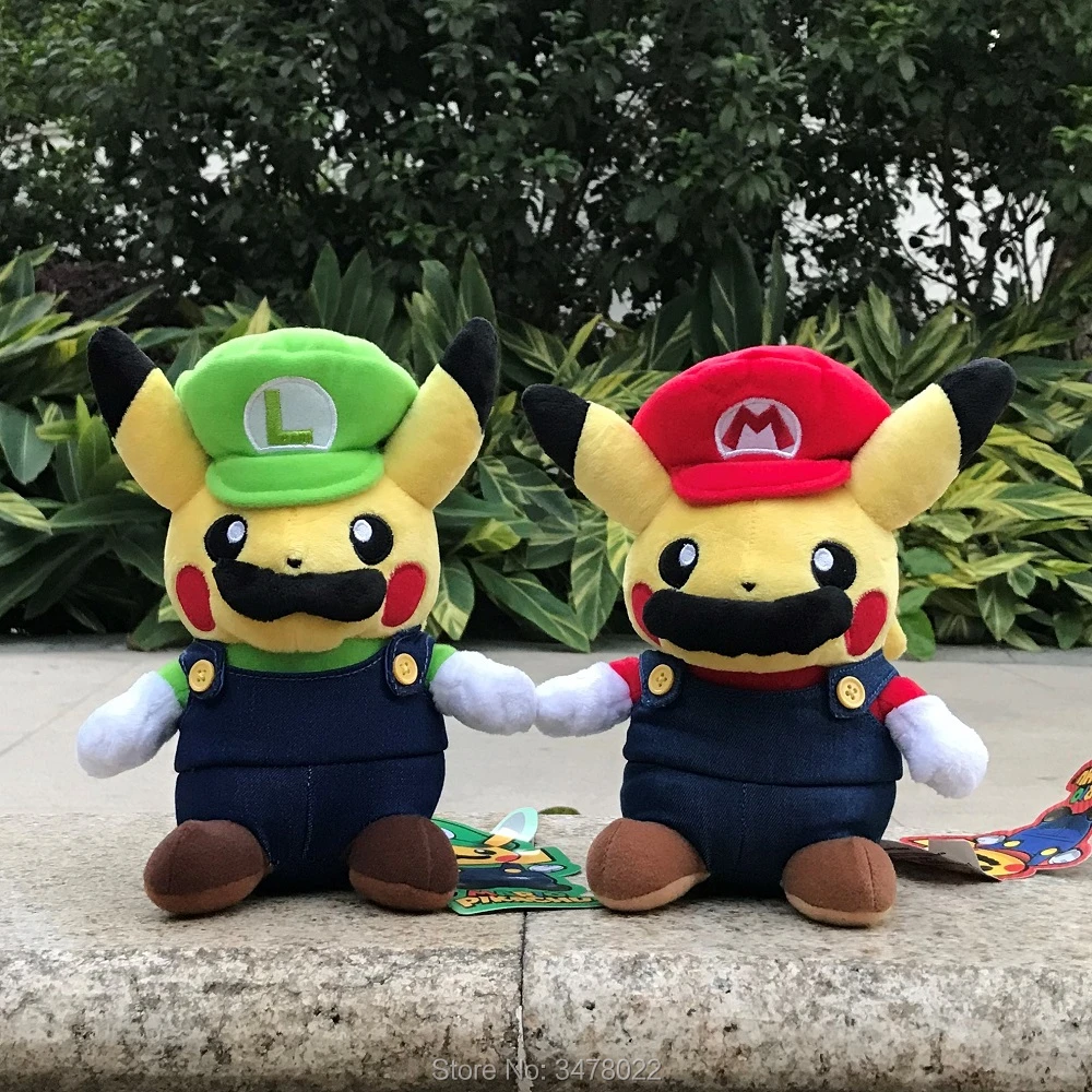 mario and luigi pikachu plush