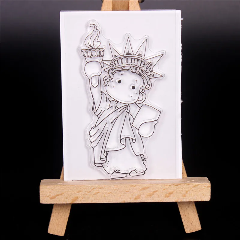 

2018 Rubber Silicone Clear Stamps for Scrapbooking Tampons Transparents Seal Background Stamp Card Making Diy free Girl