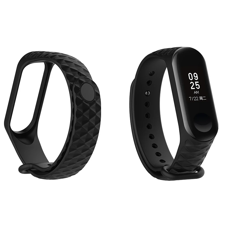 Силиконовый ремешок mi Band 3 Аксессуары для Xiaomi mi Band 3 Смарт-часы браслет 3 спортивные браслеты mi Band 3 band
