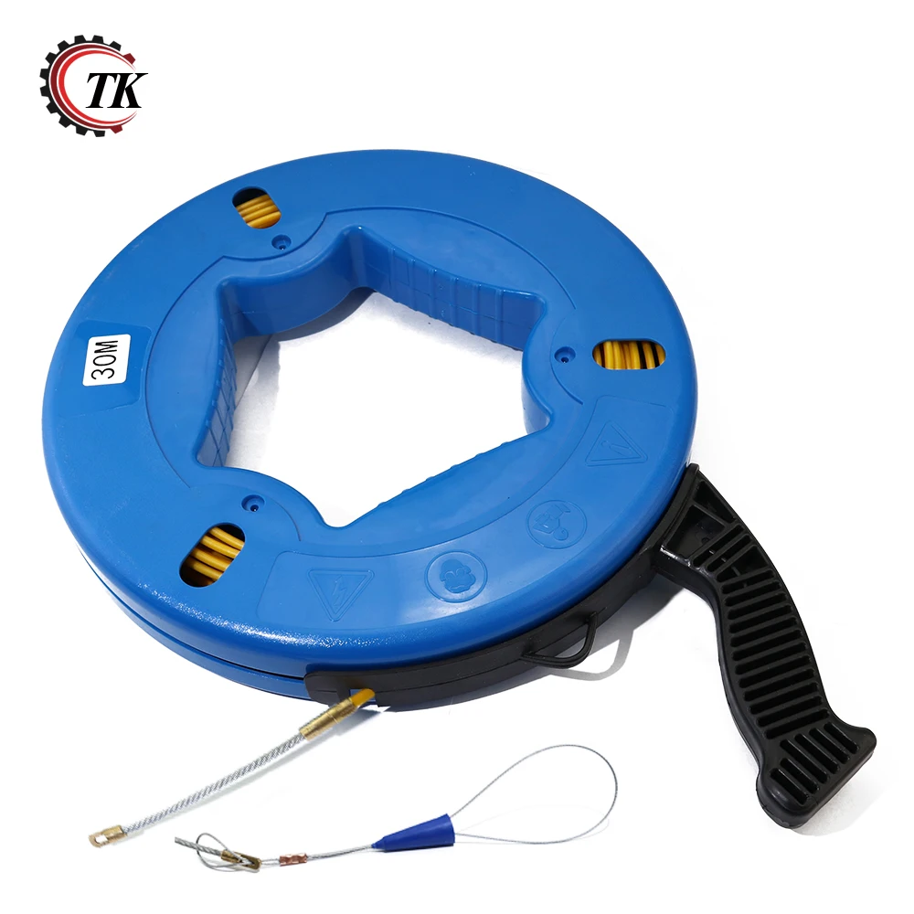 

30m Electrical Fish Tape Reel Great for Pull Line Conduit Ducting Rodder Pullining Wire Cable