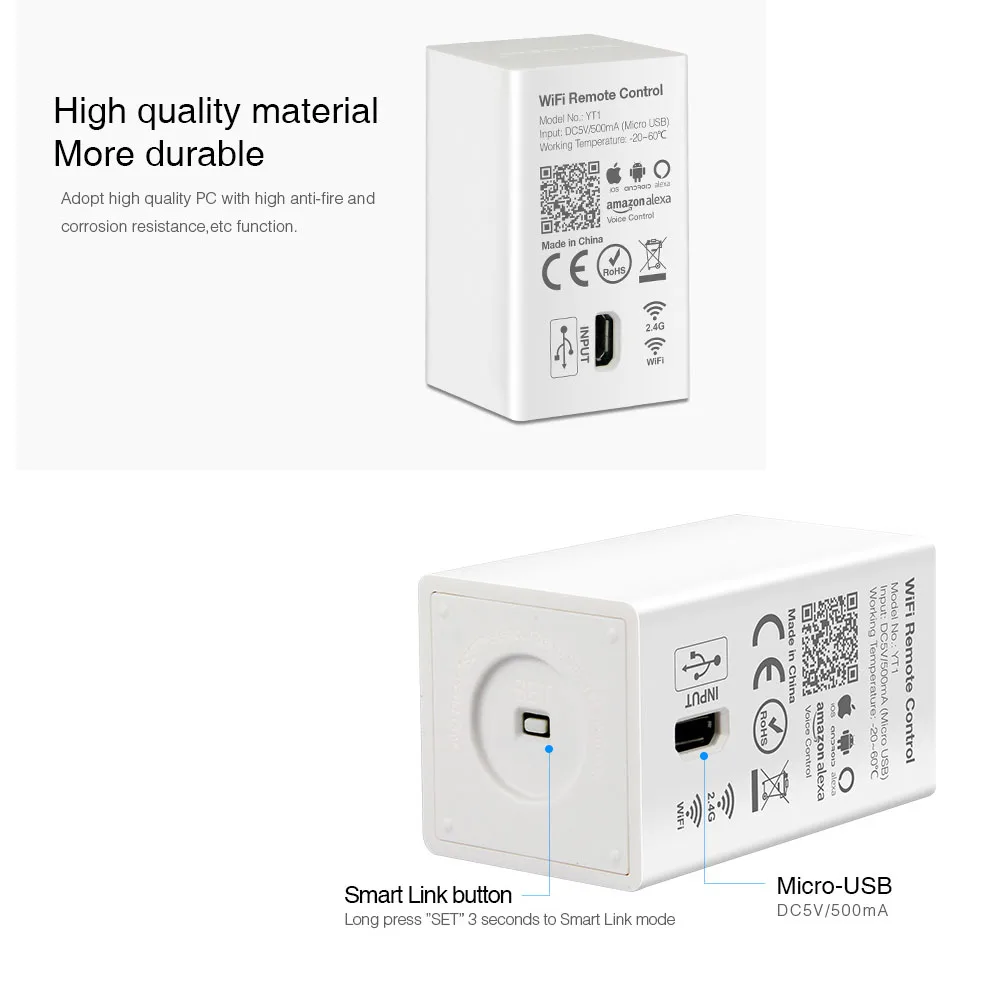 

Milight YT1 WiFi Remote Controller Amazon Alexa Voice Control & Smartphone APP Control work with Miboxer 2.4G Series