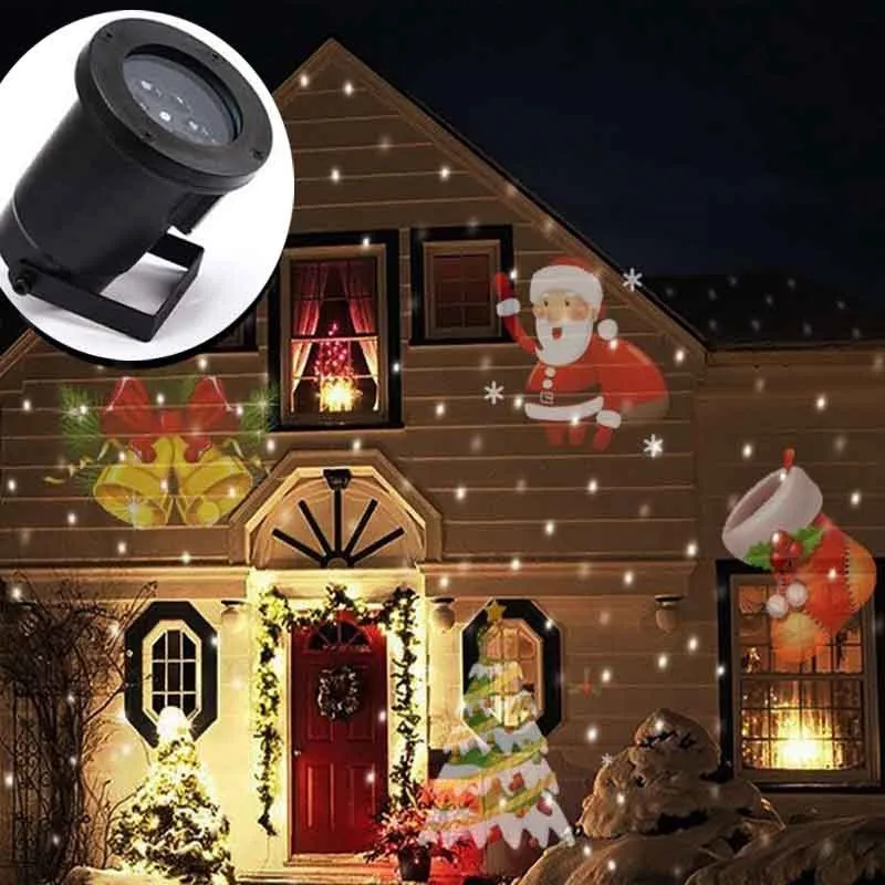 

Waterproof Projector Lights Garden Landscape Xmas Santa Claus Lamp Moving Laser LED Projector Lights