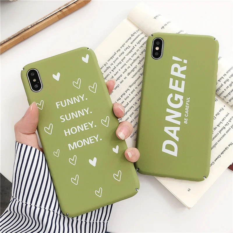 

Simple Letter Text Back Cover For iPhone X 7 6 6S Plus XS MAX XR Phone Case Hard PC Cases Coque For iPhone 8 8 Plus Back Cover