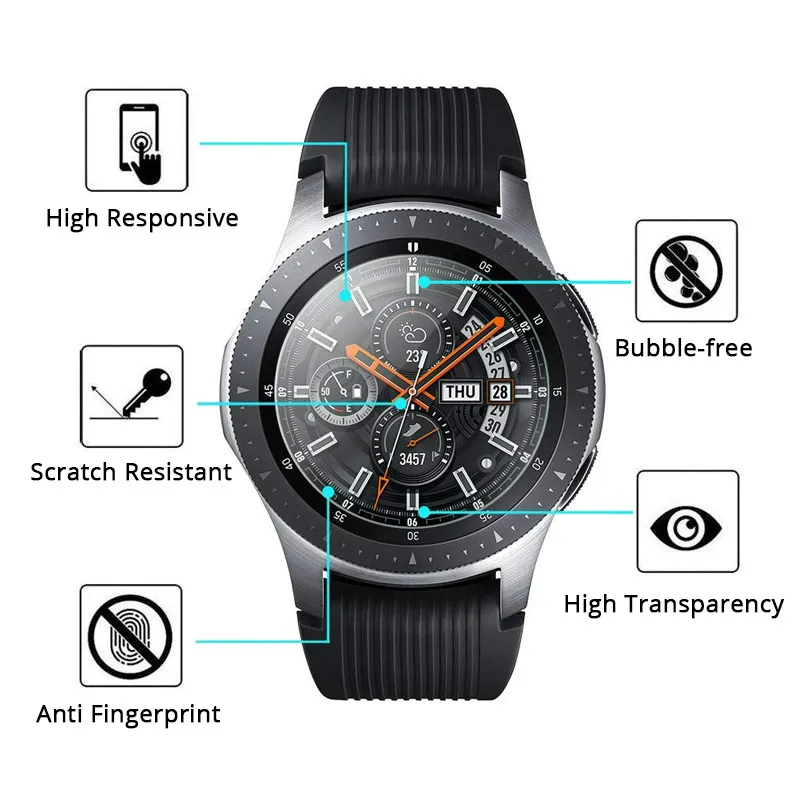 1/2/5 pcstempered Стекло для samsung Galaxy Watch 46 mm Экран Защитная пленка для samsung Смарт часы Стекло защитная пленка