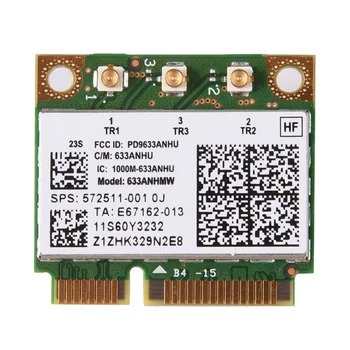 

mini pcie Card for Intel Ultimate-N 6300 633ANHMW 450Mbp WLAN Wireless WiFi Card For hp 572511