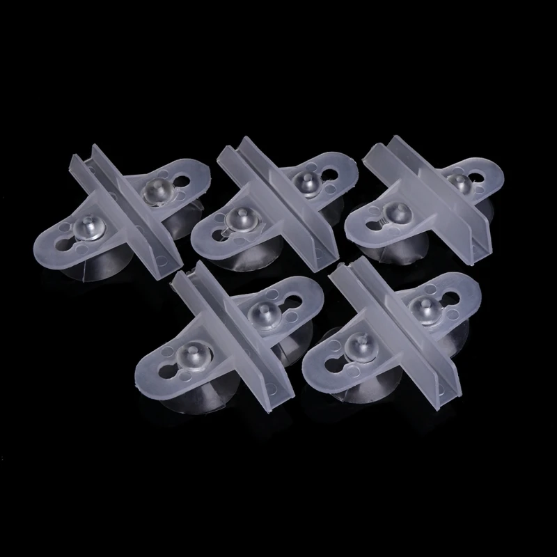 5pcs Aquarium Fish Tank Divider Suction Cup Divider Plastic Sheet Holder Set New