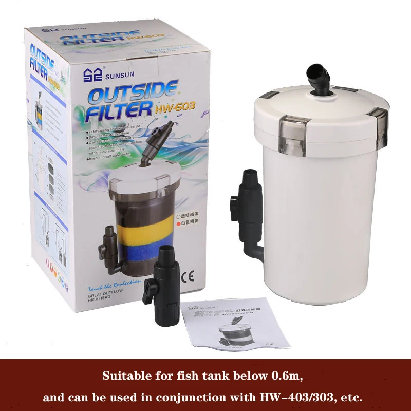 Аквариума фильтр SUNSUN HW 602 603 6 W 400L/ч Внешний Аквариум фильтровальный