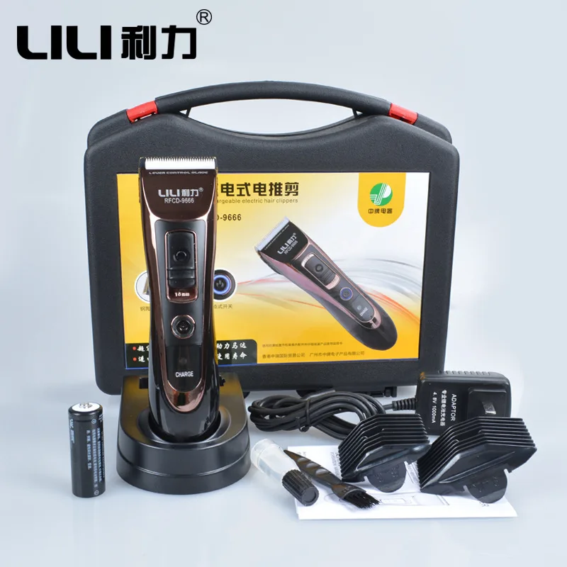 

2017 New Professional Rechargeable force Barber salon professional hair clippers imported titanium processing power head clipper