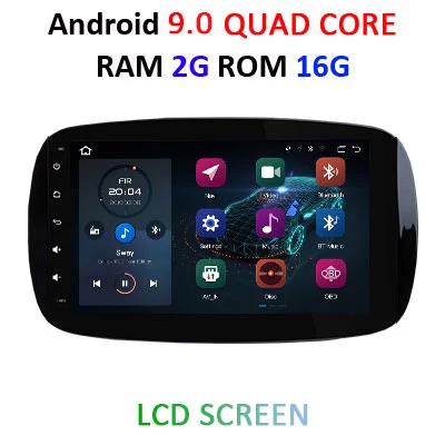 Ips DSP 4G 64G " Android 9,0 1din Автомобильный gps радио для Mercedes Benz Интеллектуальный мультимедийный проигрыватель Авто Стерео без автомобильного dvd-плеера - Цвет: 9.0 2G 16G LCD