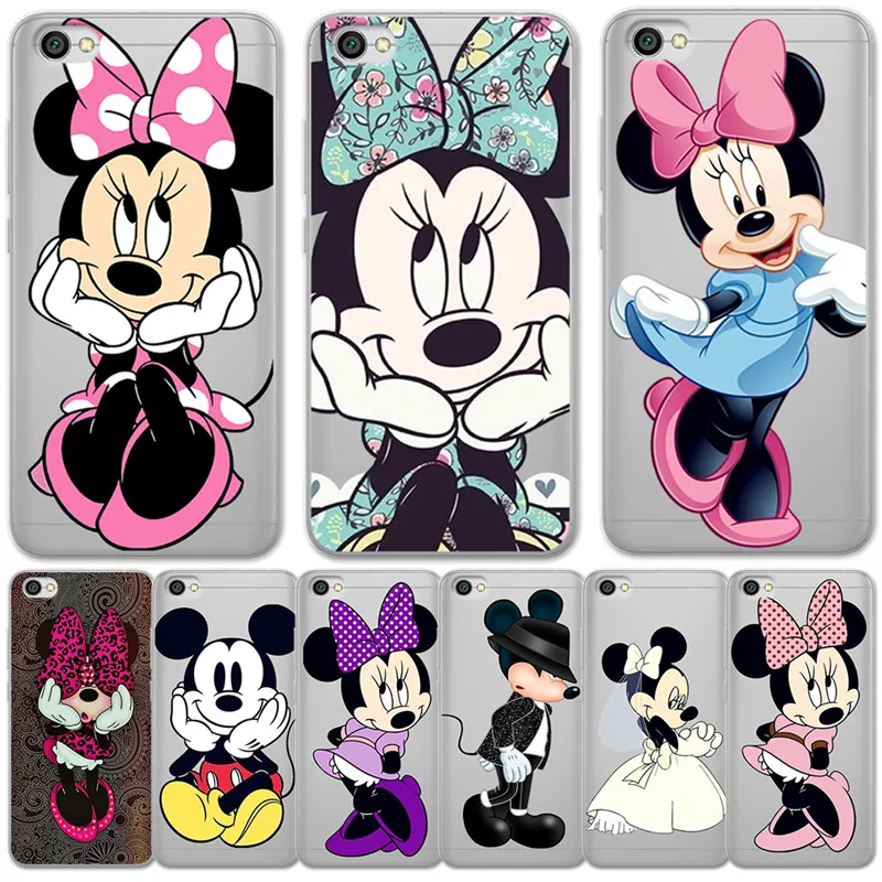 

Luxury Mickey Minnie Couple For xiaomi Redmi Mi 8 6 A2 Lite 5X 6X A1 6A 4X 4A 5 Plus Note 4 5A Prime Pro Cover Case Coque Etui