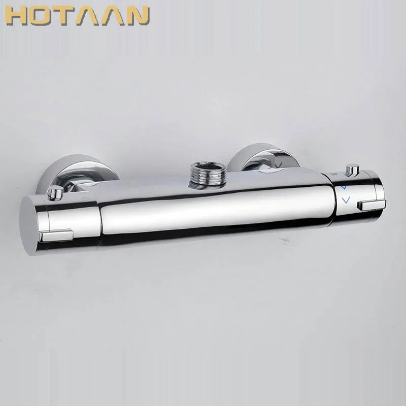 

Free Shipping Wall Mounted Two Handle Thermostatic Shower Faucet Thermostatic Mixer , Shower Taps Chrome Finish,YT-5350-A