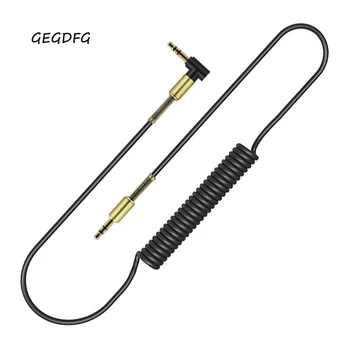 

3.5mm Male To Male 90 Degree Angle Audio Aux Spring Cable For Car Stereo MP3 PC