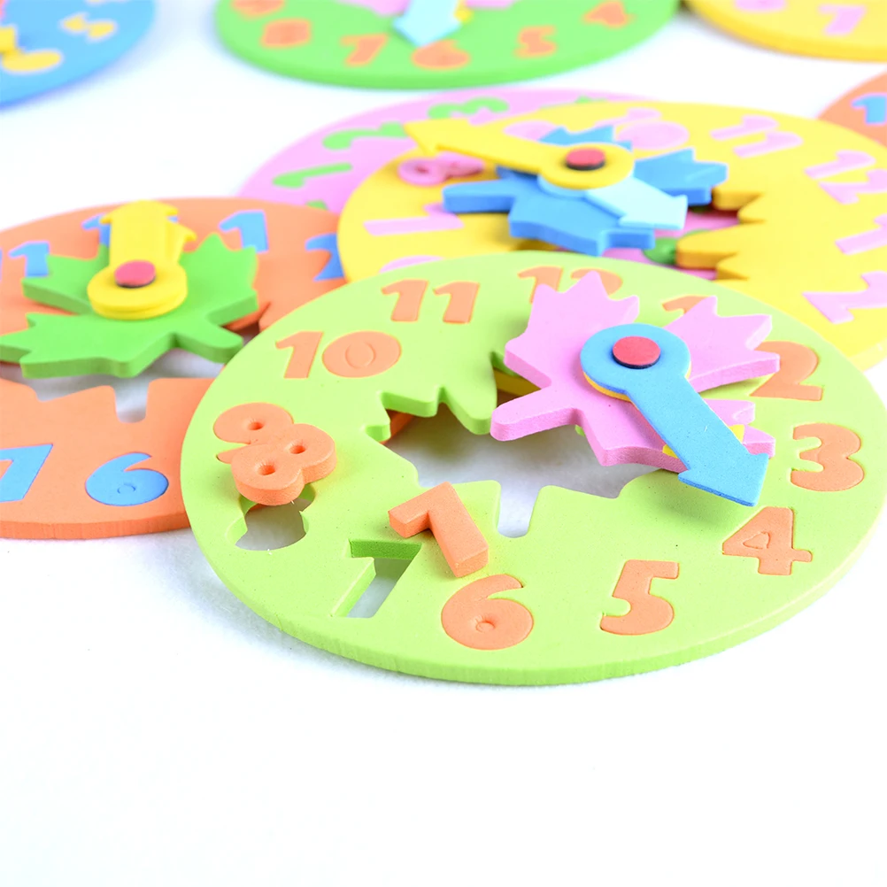 2 шт. Детские DIY Eva ЧАСЫ Веселая математическая игра для детей Детские Обучающие Развивающие игрушки подарки 3-6 лет