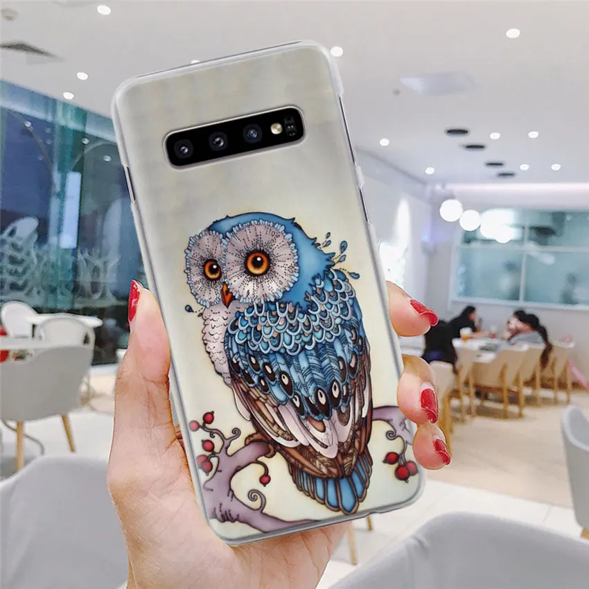 Животное Сова чехол для телефона для samsung Galaxy S10e S10 плюс S7 S8 S9 Plus, Note 8, 9, 10, плюс S10 5G M20 M30 жесткий чехол Coque