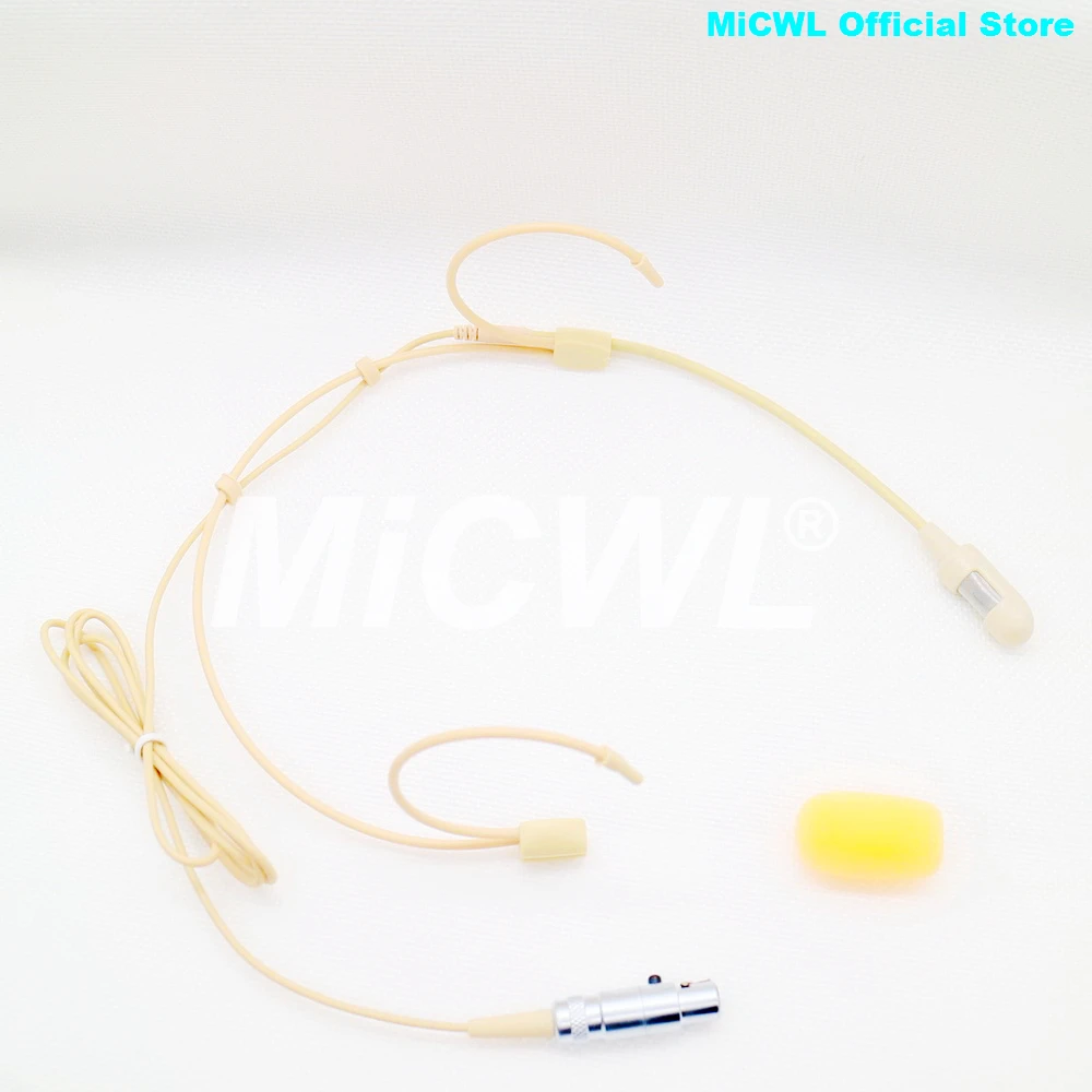 

Beige Wireless Headset Microphone for Shure Mics TA4F XLR 4Pin mini Cardioid Stage Performance Mic