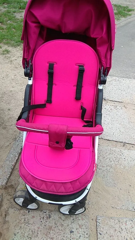 Коврик для детской коляски Коляска авто сиденье дышащий хлопок подушка сиденье подкладка детская подкладка для коляски Подушка коляска аксессуар - Цвет: rose red