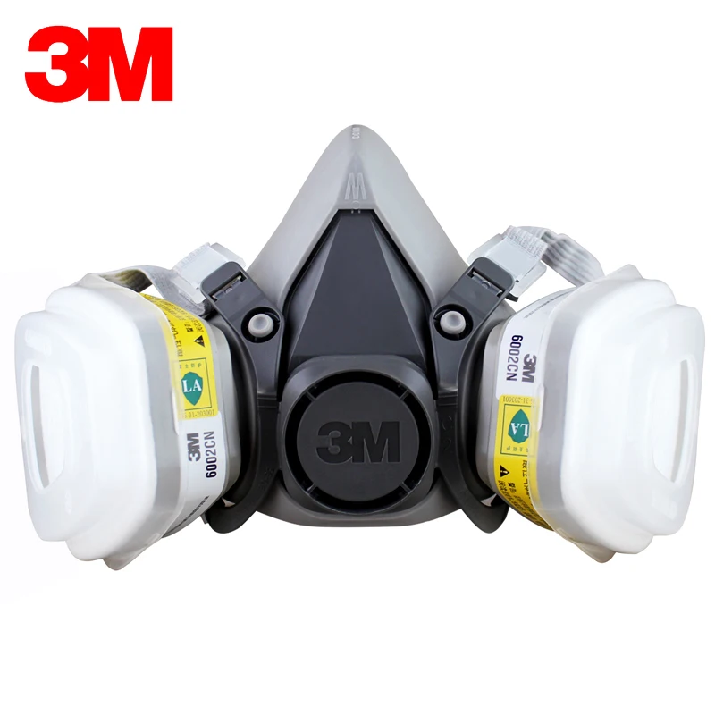 

3M 6200 6002 7 pcs /Set Half Facepiece Reusable Respirator 6200 with 6002 Anti Acid Gas/Chlorine /HCI/SO2/H2S D F0002