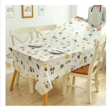 

DD Rural tablecloth waterproof oil-proof ironing and non-washing tablecloth PVC plastic tablecloth net red rectangular tea table