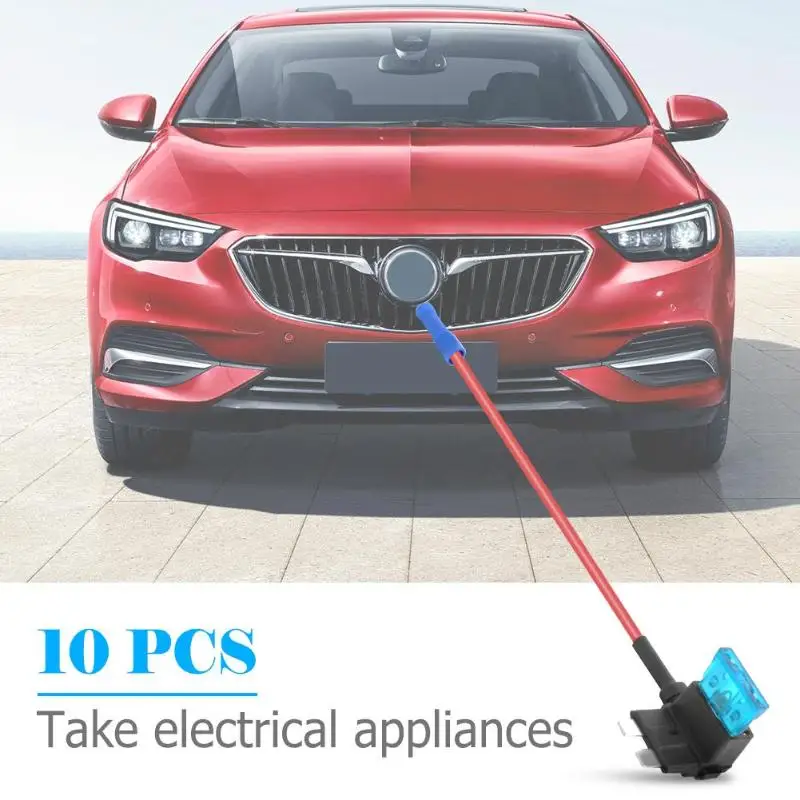 10 упак. 12 В 15Amp автомобиль Add-a-circuit плавкий предохранитель адаптер Комплект с 10 шт. 15A ATO плавкие предохранители