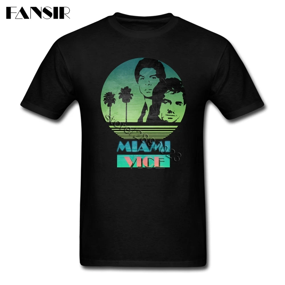 XS-3XL Майами сериалов Сумасшедший футболки для мужчин Мужская футболка с