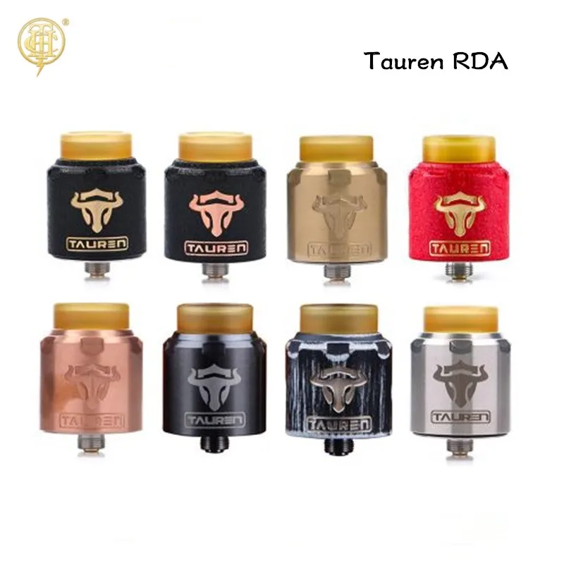 

Hot Sale 100% Original THC Tauren RDA Atomizer Double Sides With 28 Micro Airholes Electronic Cigarette Rebuildable Vaporizer