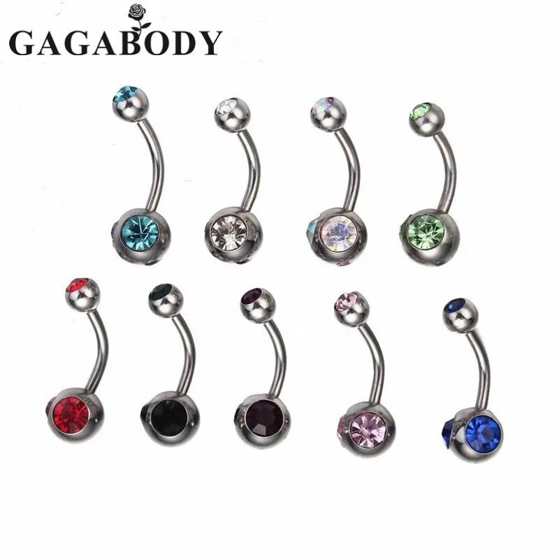 2017 Mixed 9pc 14G Three Gem Colorful Navel Rings Fashion 316L Surgical Steel Belly Button Ring 2017 Mixed 9pc 14G Three Gem Colorful Navel Rings Fashion 316L Surgical Steel Belly Button Ring