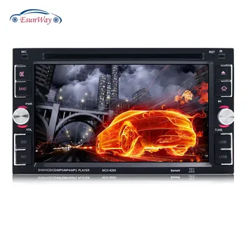 

Essgoo 6.2" 2 Din Car Stereo Radio DVD Player MP5 Audio Bluetooth USB FM TF Rear View Camera Touch Screen Multimedia Player 6205