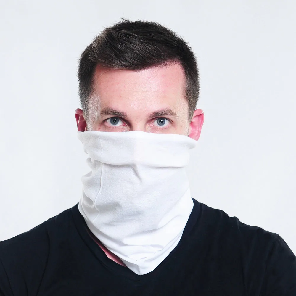 Plain bandana Fashion cheap White blank seamless Bandana Headwear in