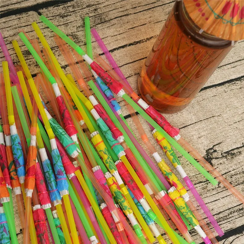 30PCS Umbrella Cocktail Drinking Disposable Straws Birthday Wedding Favors Restaurant Catering Pub Bar Club Kids Party Supplies | Дом и сад