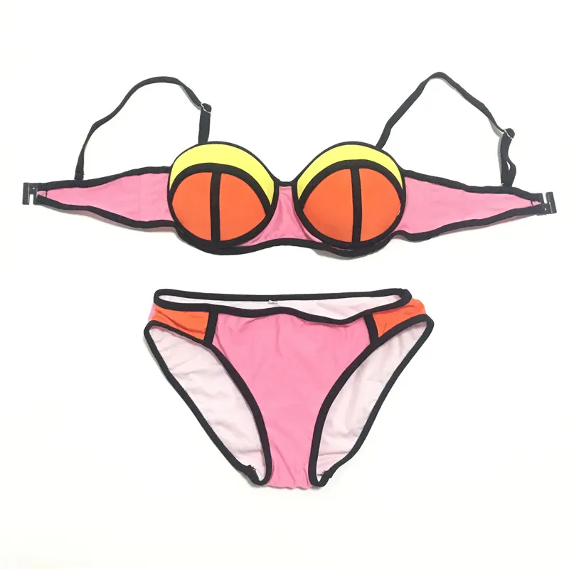 2 шт. лоскутное Купальники для малышек крючком бикини Лето 2017 г. пикантные Для