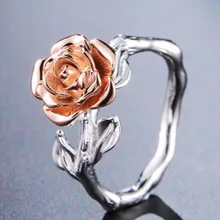 Новинка года, лидер продаж, кольца с цветными листьями в виде роз для женщин, подарок на день Святого Валентина, ювелирные изделия, кольца, аксессуары