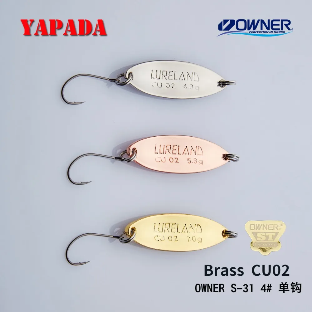 YAPADA النحاس ملعقة CU02 4.3g/5.3g/7g 43X13mm مالك واحد هوك متعدد الألوان ملعقة معدنية تيار الصيد السحر سمك السلمون المرقط YAPADA النحاس ملعقة CU02 4.3g/5.3g/7g 43X13mm مالك واحد هوك متعدد الألوان ملعقة معدنية تيار الصيد السحر سمك السلمون المرقط