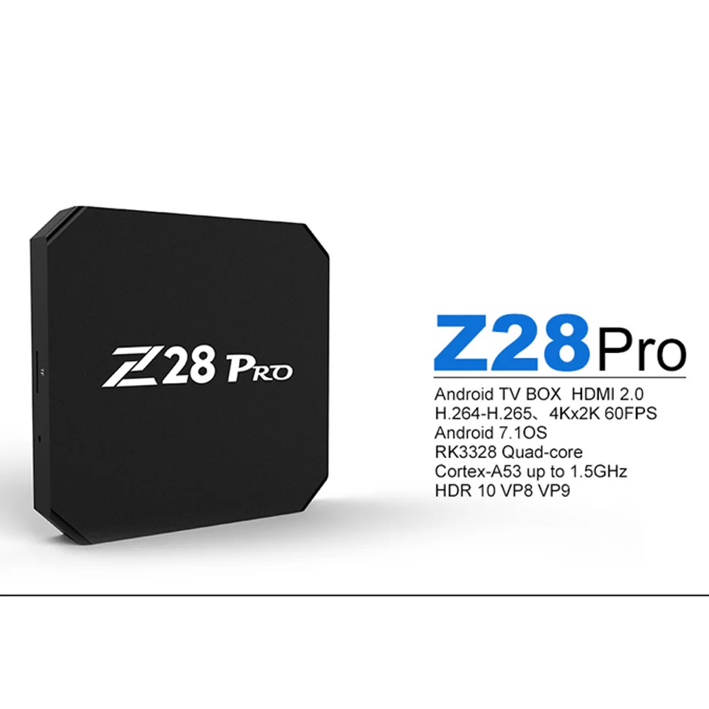  Chycet Z28 PRO Smart Android 7.1 TV Box RK3328 Quad Core 64 Bit 4K H.265 USB3.0 2GB 16GB Mini PC Wi - 32950877578