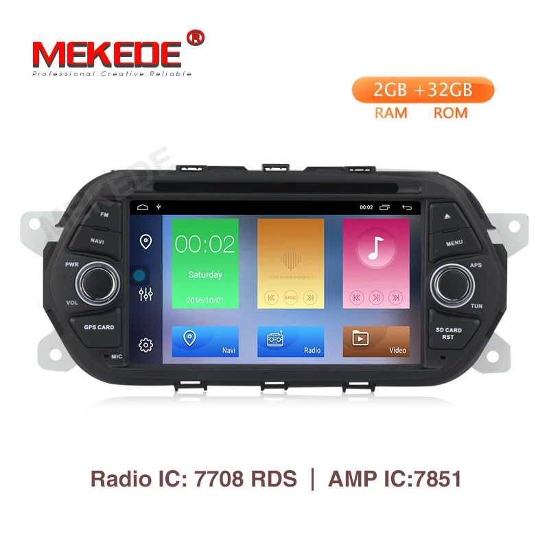 MEKEDE 7 ''1DIN Android9.1 32G rom Автомобильный мультимедийный плеер для Fiat Tipo Egea Навигатор Радио bluetooth WiFi DVD OBD2