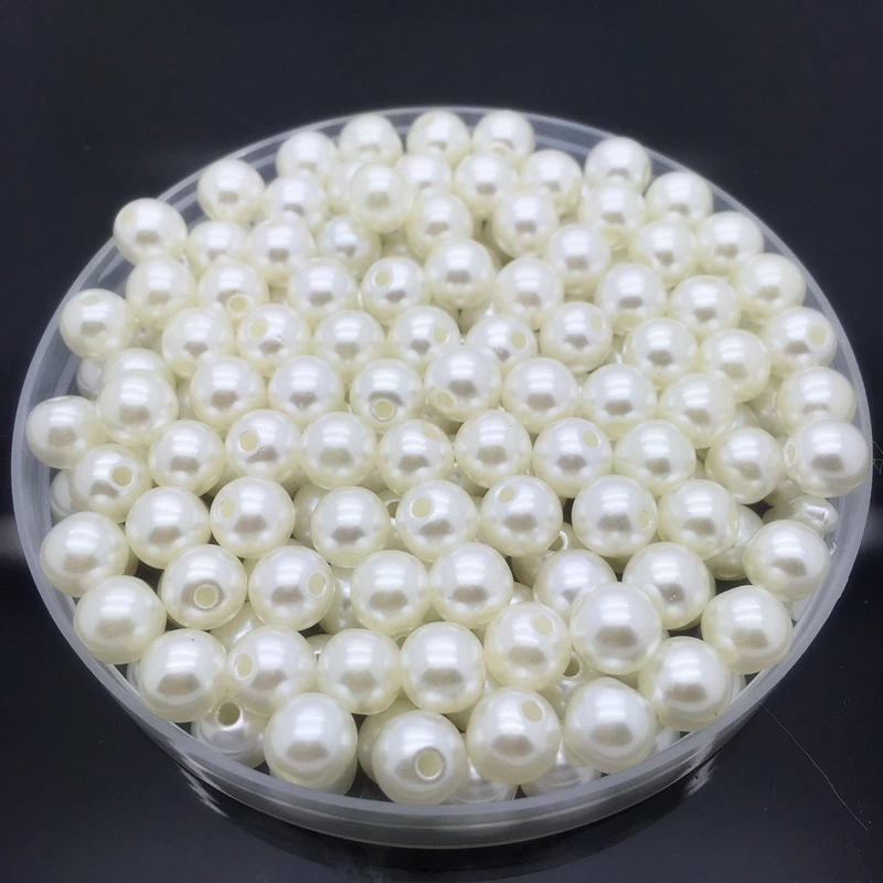 Imitation Pearl Beads 4 6 8 10mm Imitation Pearls Acrylic Round Pearl Spacer Loose Beads DIY Jewelry Making Necklace Bracelet Earrings Accessories