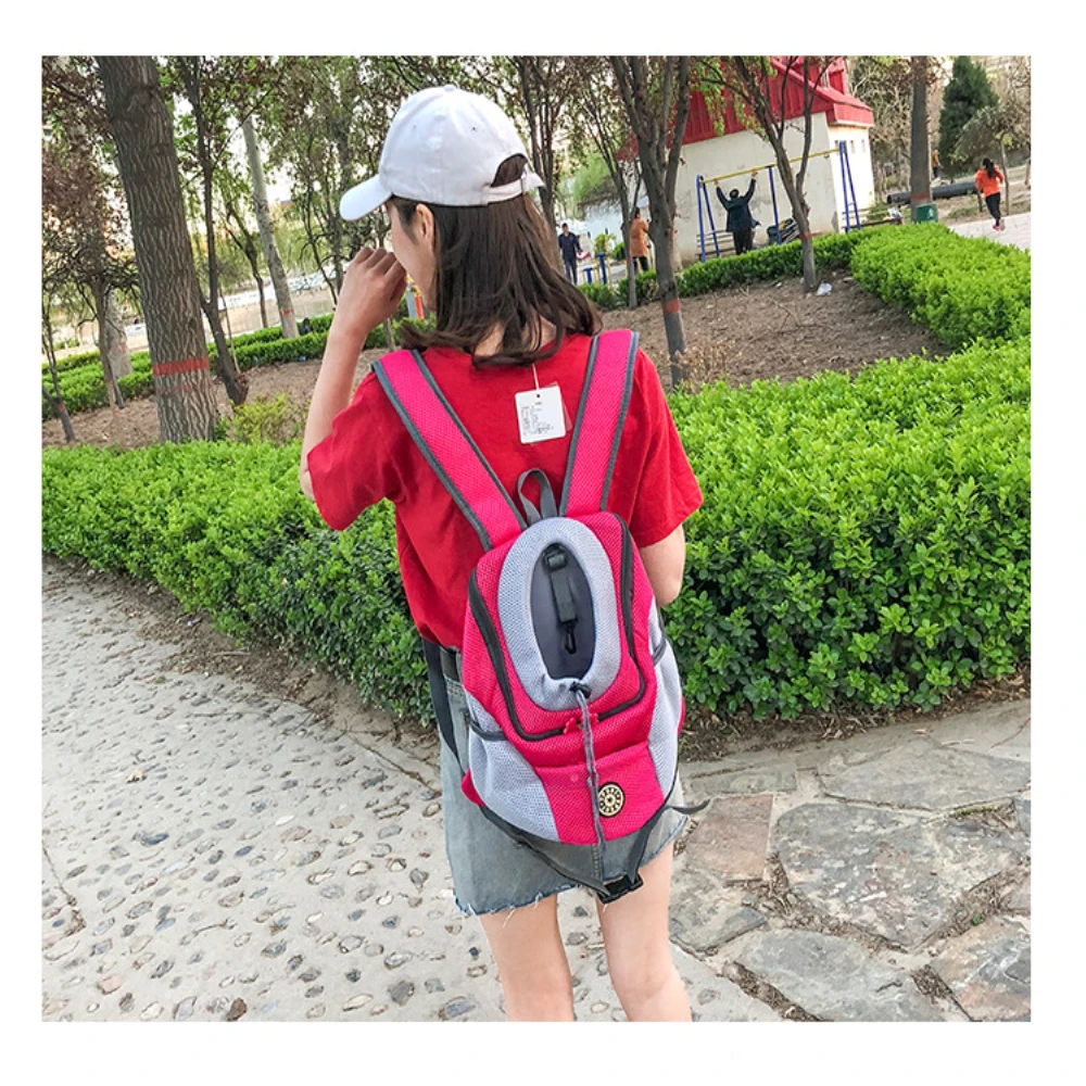 Carrying Cages Outdoor Pet Dog Carrier Bag Pet Dog Front Bag New Out Double Shoulder Portable Travel Backpack Mesh Backpack Head