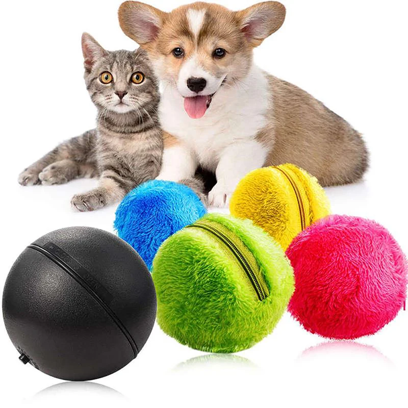 Practical Automatic Roller Ball For Pet Dog Cat Puppy Magic Roller Ball Toy Electric Chew Plush Floor Clean Toys